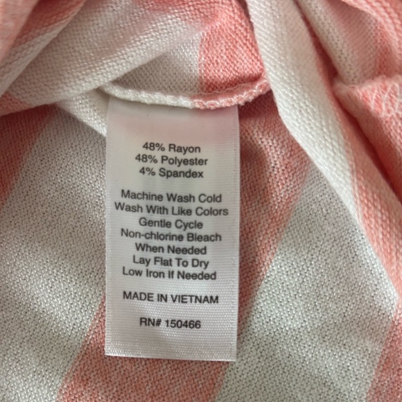 Market & Spruce Pink and White Striped Tee - Picture 6 of 8